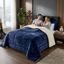 Coberdrom Cobertor Edredon QUEEN ROSA Dupla Face Flannel Sherpa 2,40x2,20m