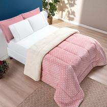 Coberdrom Cobertor Meggy Poá Solteiro Sherpa Manta Flannel Bolinhas - Rosa Coberdrom Cobertor Meggy Poá Solteiro Sherpa Manta Flannel Bolinhas - Rosa