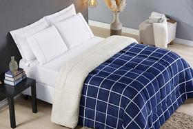 Coberdrom Cobertor Queen Manta/Sherpa Austin Grid