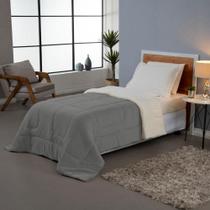 Coberdrom Cobertor Solteiro Soft Sherpa de Carneiro Cinza Coberdrom Cobertor Solteiro Soft Sherpa de Carneiro Cinza