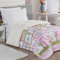 Coberdrom Coruja Doly Solteiro Infantil Sherpa Rosa Coberdrom Coruja Doly Solteiro Infantil Sherpa Rosa