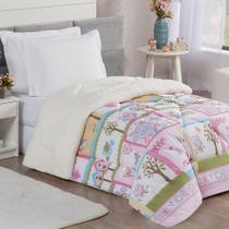 Coberdrom Coruja Doly Solteiro Infantil Sherpa Toque Lã De Carneiro 1 Peça - Rosa Coberdrom Coruja Doly Solteiro Infantil Sherpa Toque Lã De Carneiro 1 Peça - Rosa