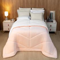 Coberdrom Dupla Face Casal Com Sherpa Lavive Sal Rosa/Gelo Coberdrom Dupla Face Casal Com Sherpa Lavive Sal Rosa/Gelo