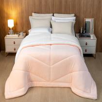Coberdrom Dupla Face Casal Lavive Winter 2,20m X 2,40m Sal Rosa/Gelo