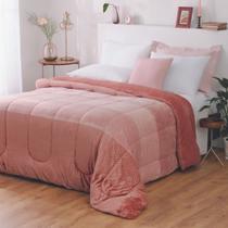 Coberdrom Dupla Face Melange Queen 2,40x2,60m Lepper Elegante Macio Quentinho