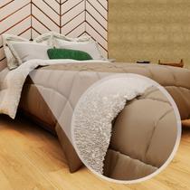 Coberdrom Dupla Face Sherpa Casal Queen Toque Macio