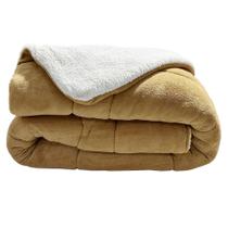 Coberdrom Dupla Face Soft E Sherpa Casal Queen 2.20m x 2.40m - Caramelo