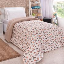 Coberdrom Edredom Avião Solteiro Dupla Face Malha Manta Soft Bege - 100% Poliéster Coberdrom Edredom Avião Solteiro Dupla Face Malha Manta Soft Bege - 100% Poliéster