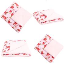 Coberdrom Edredom com Sherpa para Bebê Floral Vermelho 01 Peça Coberdrom Edredom com Sherpa para Bebê Floral Vermelho 01 Peça