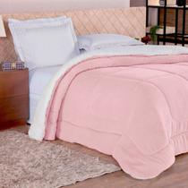 Coberdrom Edredom Manta Soft Sherpa Solteiro Cobertor 01 Pç