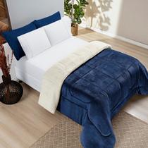 Coberdrom Edredom Queen Dupla Face Cobertor Manta Sherpa Lã de Carneiro Coberdrom Edredom Queen Dupla Face Cobertor Manta Sherpa Lã de Carneiro