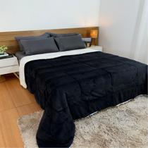 Coberdrom Edredom Queen Sherpa Manta 2,40 m x 2,20 m - Várias Cores