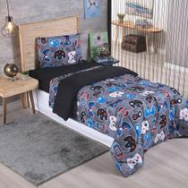 Coberdrom Edredom Solteiro Alegria Play Game 100% Poliéster