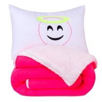 Coberdrom Edredom Solteiro Fluorescente Porta Bordado - Pink Coberdrom Edredom Solteiro Fluorescente Porta Bordado - Pink