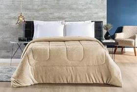 Coberdrom em Malha e Manta Soft Queen Dupla Face Cáqui Coberdrom em Malha e Manta Soft Queen Dupla Face Cáqui