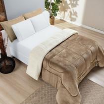 Coberdrom Everest Casal King Manta Sherpa 100g - Cáqui Coberdrom Everest Casal King Manta Sherpa 100g - Cáqui