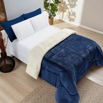 Coberdrom Everest Casal King Sherpa + Flannel Super Quentinho e Macio Coberdrom Everest Casal King Sherpa + Flannel Super Quentinho e Macio