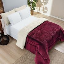 Coberdrom Everest Casal Manta Sherpa 100g - Vinho