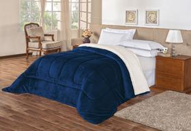 Coberdrom everest casal padrão 1 peça - lã de carneiro + manta flannel