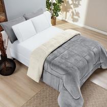 Coberdrom Everest Casal Queen Manta Sherpa 150g - Cinza Coberdrom Everest Casal Queen Manta Sherpa 150g - Cinza