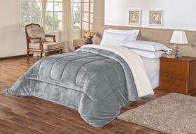 Coberdrom everest queen 1 peça - lã de carneiro + manta flannel