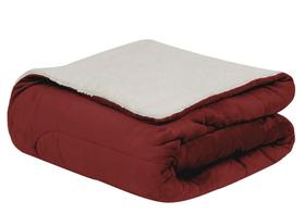 Coberdrom flannel/sherpa vermelho 2,45x2,20m 130g