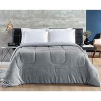 Coberdrom Hot Quente Casal Queen Malha 140g 100% Algodão Manta Flannel Dupla Face - Cinza Coberdrom Hot Quente Casal Queen Malha 140g 100% Algodão Manta Flannel Dupla Face - Cinza