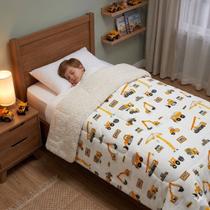 Coberdrom Infantil Manny Tutti Kids Dupla Face Flannel Sherpa 2,40x1,50m Solteiro
