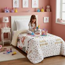 Coberdrom Infantil Princesa Flannel Sherpa Dupla Face Solteiro 2,40x1,50m Macio e Quentinho