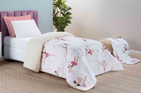 Coberdrom Infantil Solteiro Dupla Face manta Felpuda Sherpa Bouti Kids Bailarina Coberdrom Infantil Solteiro Dupla Face manta Felpuda Sherpa Bouti Kids Bailarina