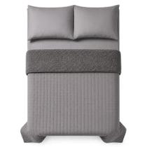 Coberdrom King Dupla Face Dots Matelassê com Sherpa