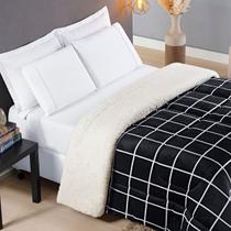Coberdrom King Sherpa e Manta Austin 01 Peça Preto Coberdrom King Sherpa e Manta Austin 01 Peça Preto