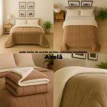 Coberdrom Manta Casal Queen Alaska Original Barato Sherpa Manta 150 Pele de Carneiro Grande