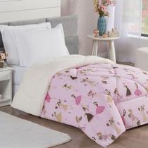 Coberdrom Menininhas Solteiro Infantil Sherpa Toque Lã De Carneiro 1 Peça - Rosa Coberdrom Menininhas Solteiro Infantil Sherpa Toque Lã De Carneiro 1 Peça - Rosa