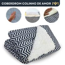 Coberdrom Para Bebê Avulso Dupla Face Cobertor Berço Versátil Quentinha Sherpa Infantil Várias Estampas Manta Macia Confortável e Resistente