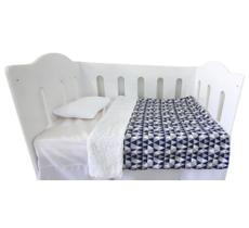 Coberdrom Para Bebê Edredom Com Sherpa Para Berço Triângulo Marinho Coberdrom Para Bebê Edredom Com Sherpa Para Berço Triângulo Marinho