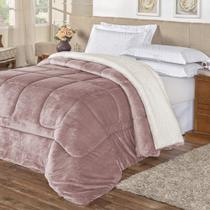 Coberdrom Pele De Carneiro Sherpa Everest King 01 Peça -Rosê Coberdrom Pele De Carneiro Sherpa Everest King 01 Peça -Rosê