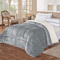 Coberdrom Pele De Carneiro Sherpa Everest Solteiro 01 Peça - Cinza Coberdrom Pele De Carneiro Sherpa Everest Solteiro 01 Peça - Cinza