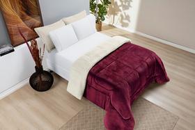 Coberdrom queen 1 peça everest - lã de carneiro manta flannel
