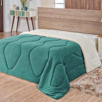 Coberdrom Queen Dupla Face Diversas Cores Aconchego Sherpa e Manta Soft 220x240cm
