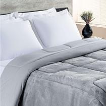 Coberdrom Queen Dupla Face Malha Algodão-mantinha 1 Peça - Cinza Coberdrom Queen Dupla Face Malha Algodão-mantinha 1 Peça - Cinza