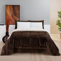 Coberdrom Queen Size Cobertor Grosso Manta Com Sherpa Macio
