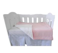 Coberdrom Rosa Para Berço Edredom Com Sherpa Para Bebê Coberdrom Rosa Para Berço Edredom Com Sherpa Para Bebê
