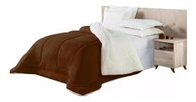 Coberdrom Sherpa Casal Queen Edredom Pele De Carneiro
