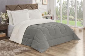Coberdrom Sherpa Casal Queen Veneza Cinza - Vilela Enxovais Coberdrom Sherpa Casal Queen Veneza Cinza - Vilela Enxovais