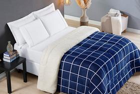 Coberdrom Sherpa e Flannel Austin King Manta 150g 01 Peça - Marinho Coberdrom Sherpa e Flannel Austin King Manta 150g 01 Peça - Marinho