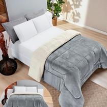 Coberdrom Sherpa Edredom Dupla Face Cobertor Manta Felpuda Cama Casal King Coberdrom Sherpa Edredom Dupla Face Cobertor Manta Felpuda Cama Casal King