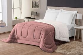 Coberdrom Sherpa Edredom Dupla Face Cobertor Manta Felpuda Liso Cama Queen SIze