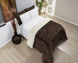 Coberdrom Sherpa Manta Soft Everest Casal King Varias Cores Verde, Cinza, Caqui, Azul, Rose, Marrom