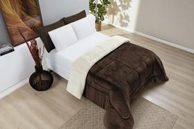 Coberdrom Sherpa Manta Soft Everest Casal Varias Cores Verde, Cinza,Caqui, Azul, Vinho, Rose, Marrom